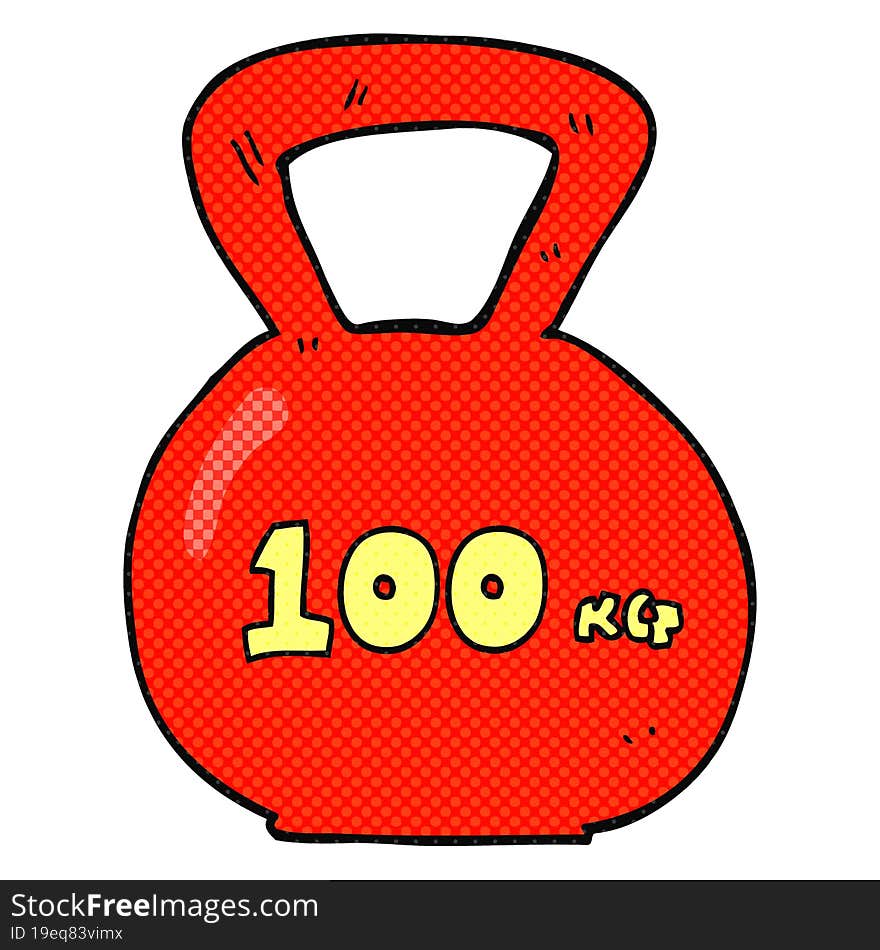 cartoon 100kg kettle bell weight