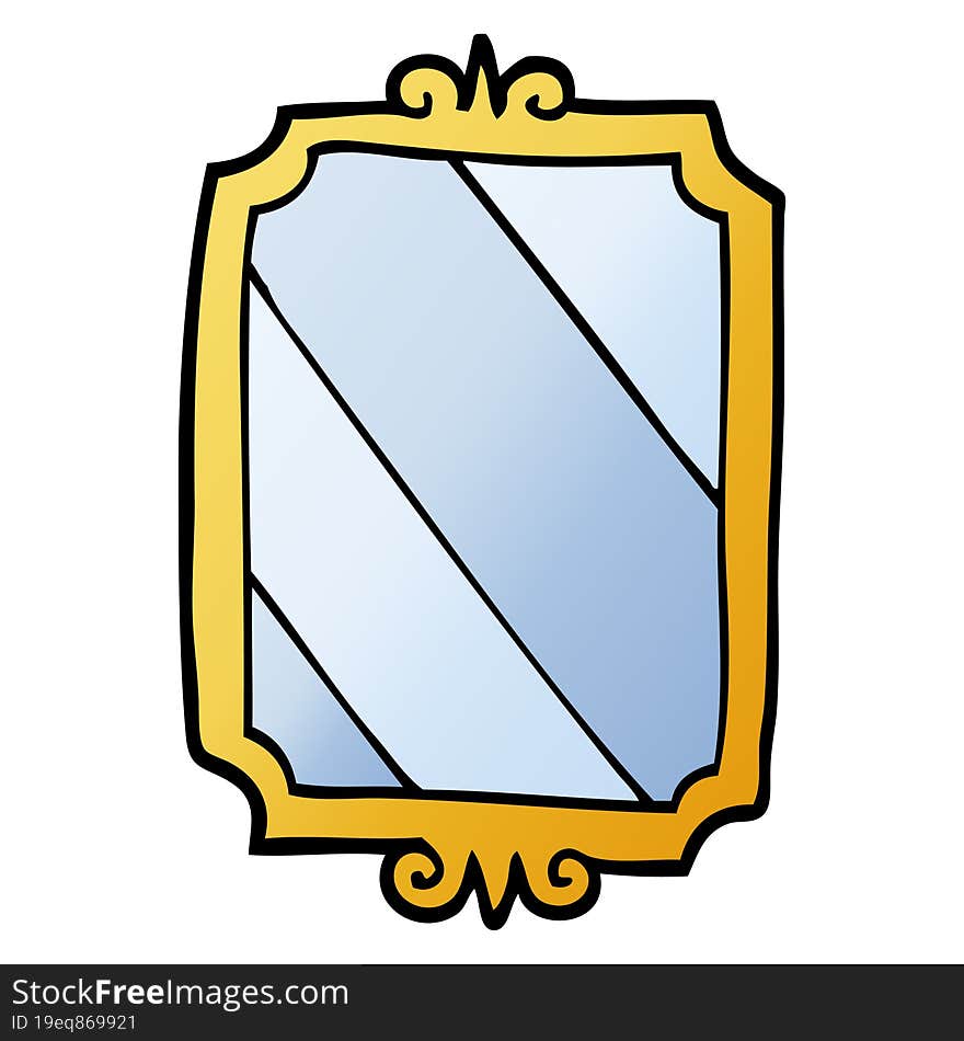 Vector Gradient Illustration Cartoon Mirror