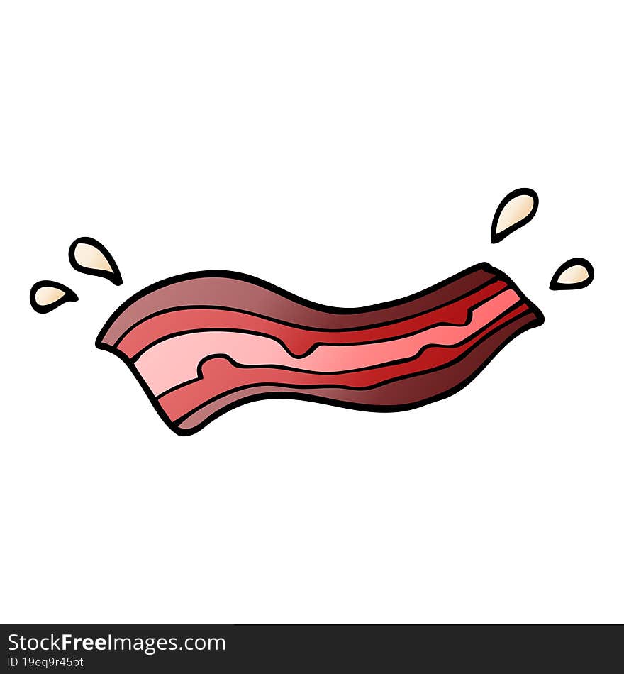 cartoon doodle sizzling bacon