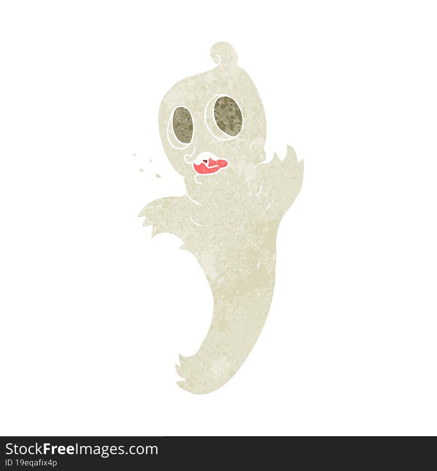 retro cartoon ghost