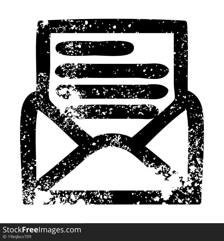 envelope letter distressed icon symbol