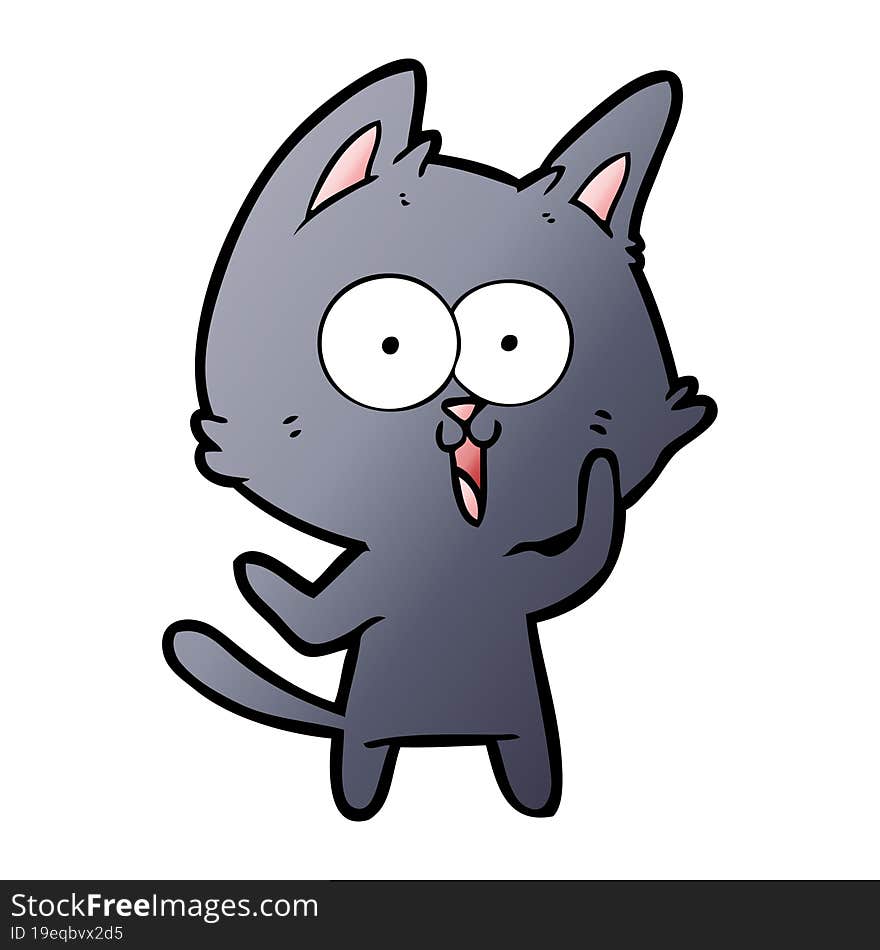 funny cartoon cat. funny cartoon cat