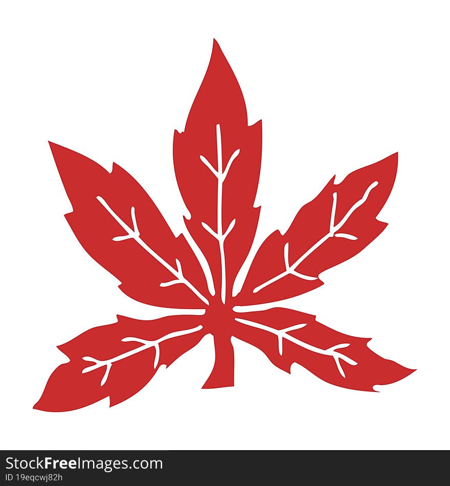 flat color style cartoon marijuana leaf