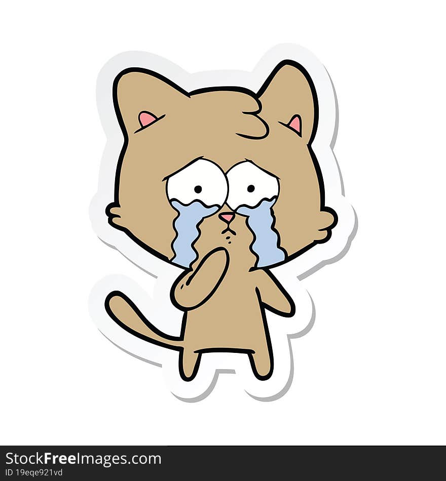 sticker of a cartoon cat