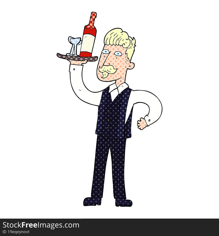 Cartoon Waiter