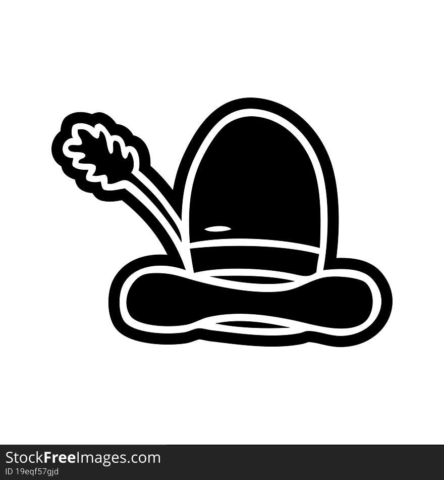 cartoon icon of a farmers hat. cartoon icon of a farmers hat