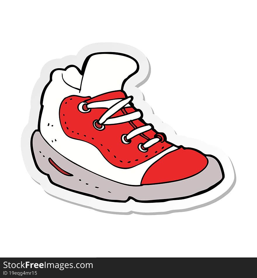 sticker of a cartoon sneaker