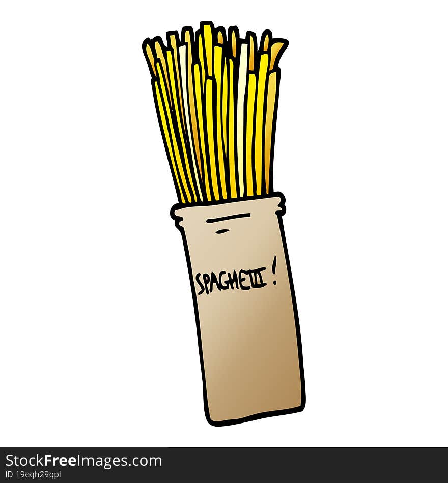 cartoon doodle  jar of spaghetti