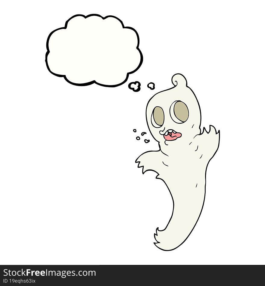 Thought Bubble Cartoon Ghost