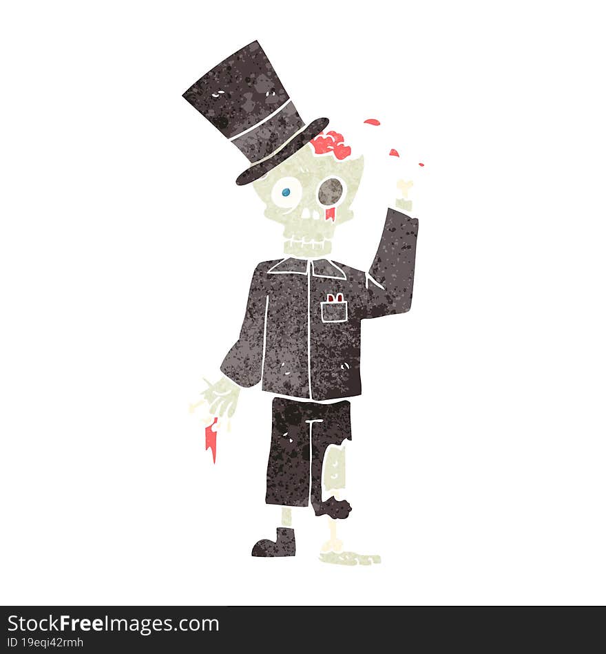 Retro Cartoon Posh Zombie