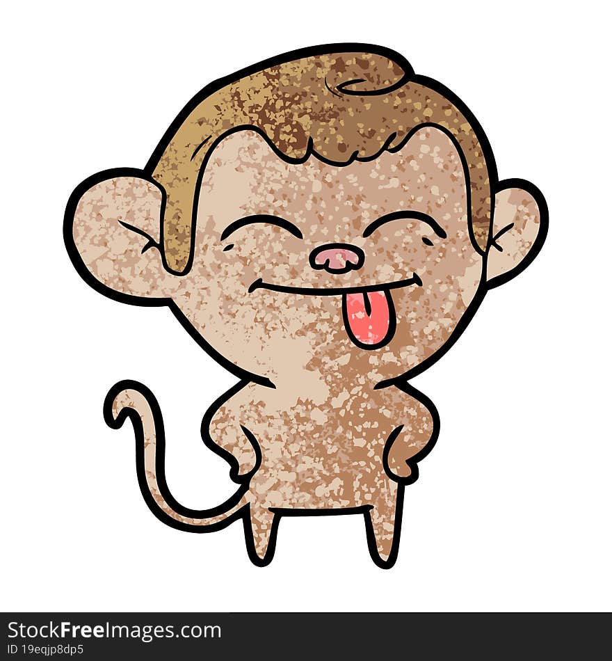 funny cartoon monkey. funny cartoon monkey