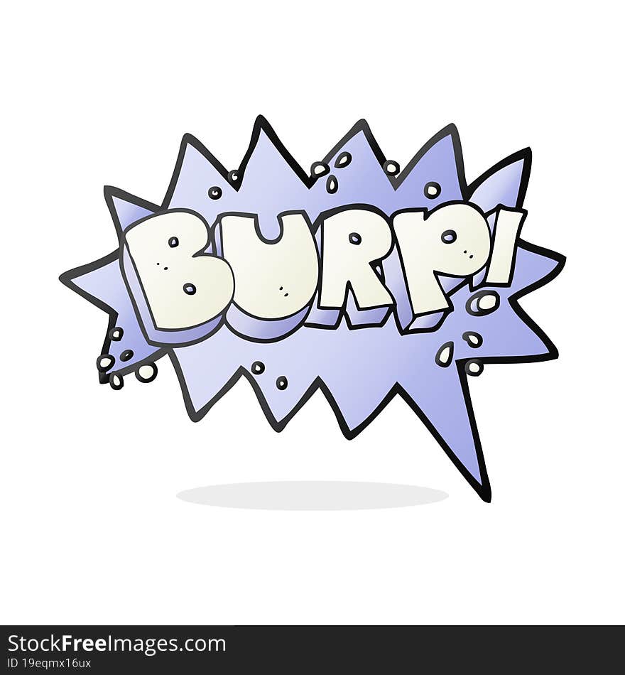 cartoon burp symbol