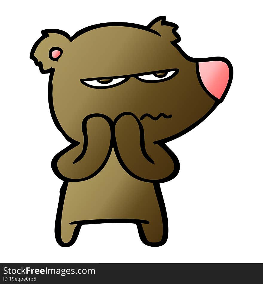 angry bear cartoon. angry bear cartoon