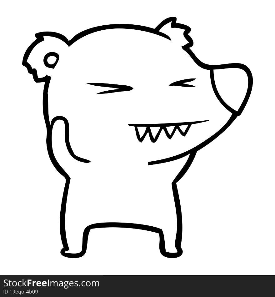 angry polar bear cartoon. angry polar bear cartoon