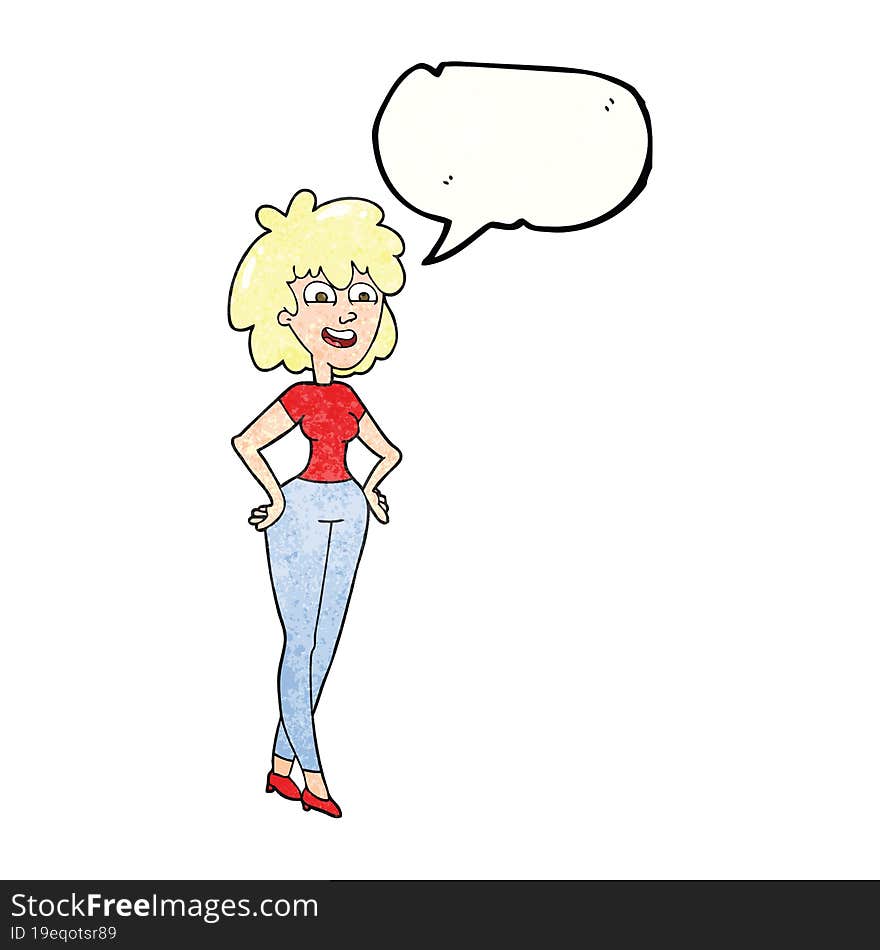 speech bubble textured cartoon surprised woman