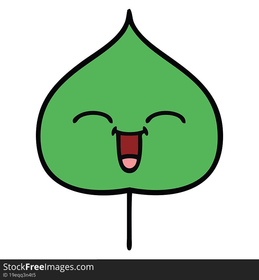 cute cartoon expressional leaf