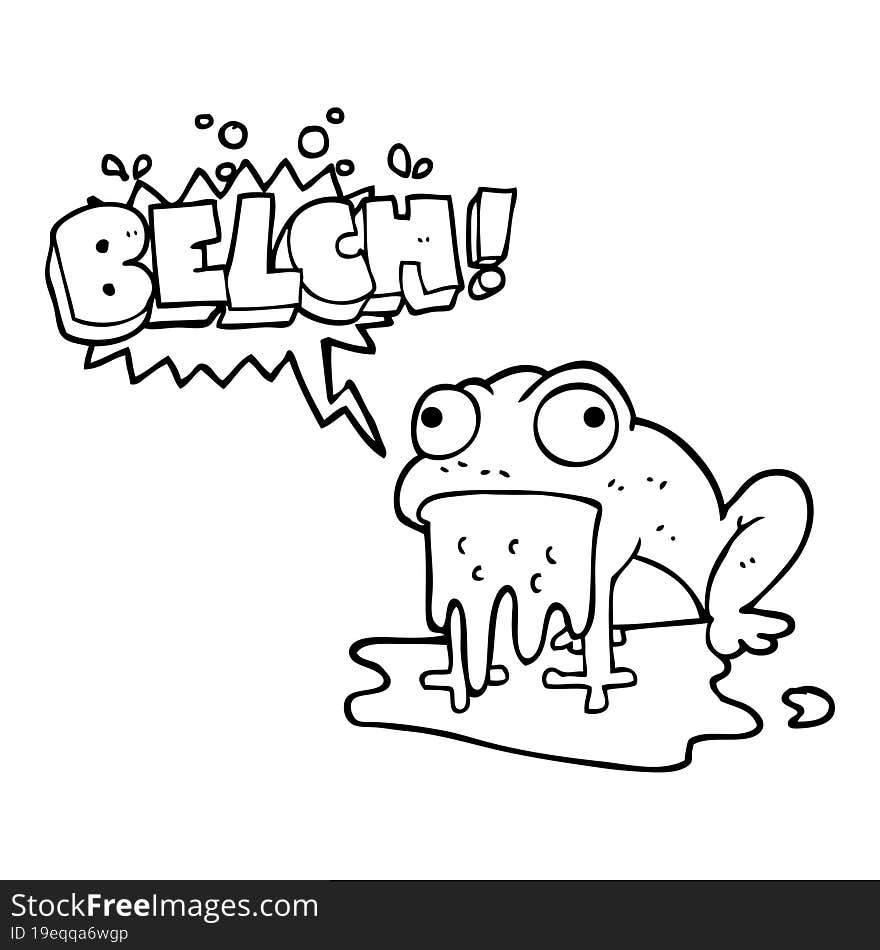 Speech Bubble Cartoon Gross Little Frog