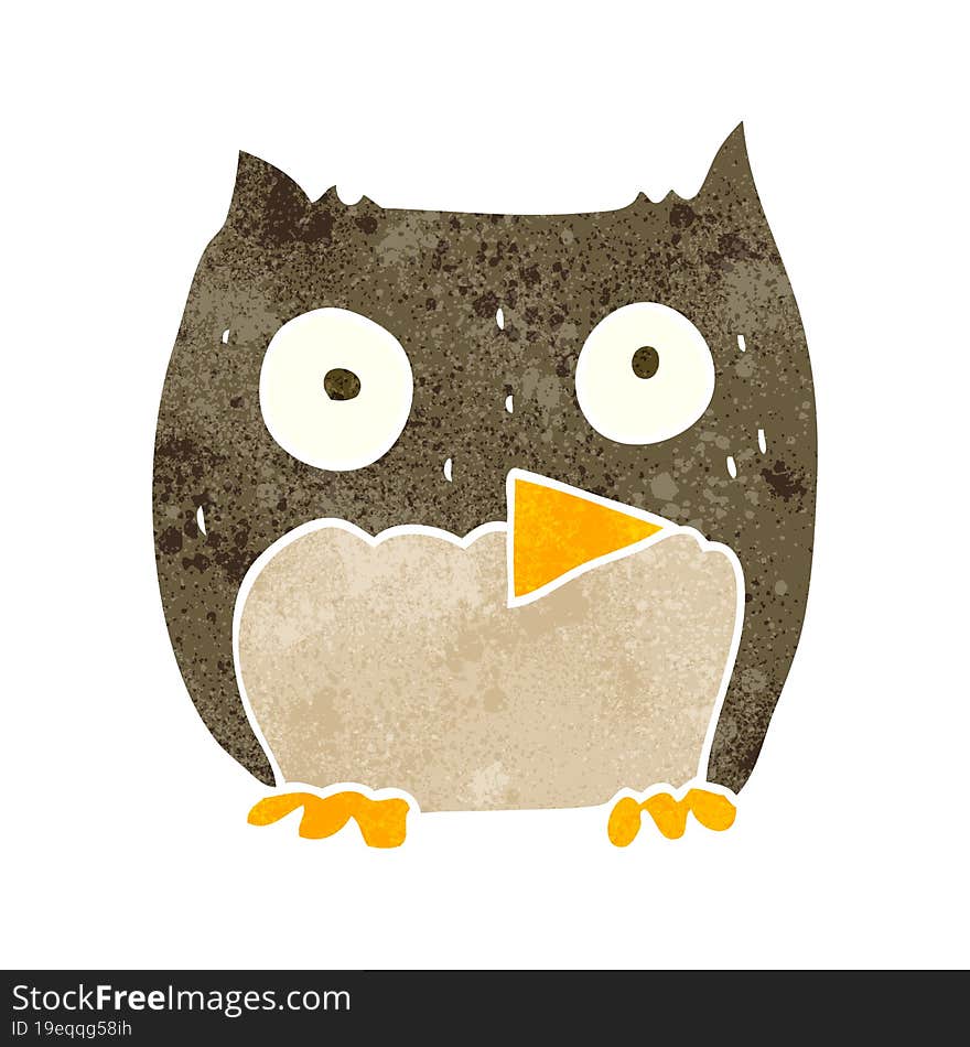 retro cartoon owl