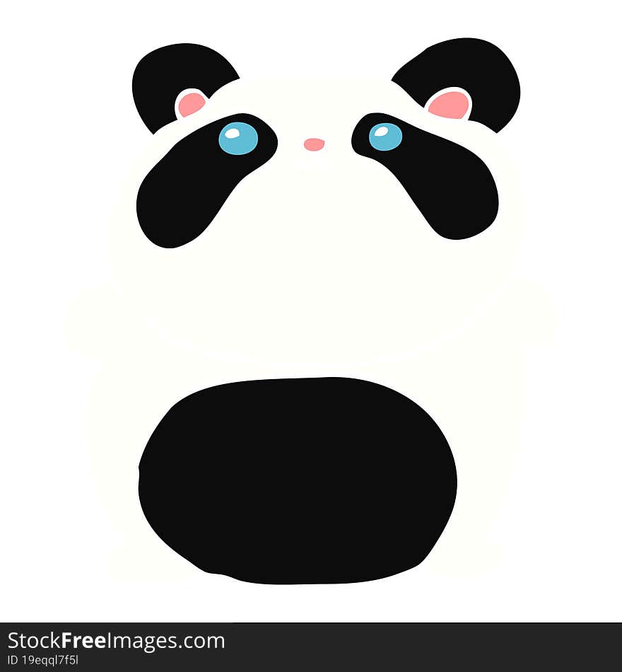 flat color style cartoon panda