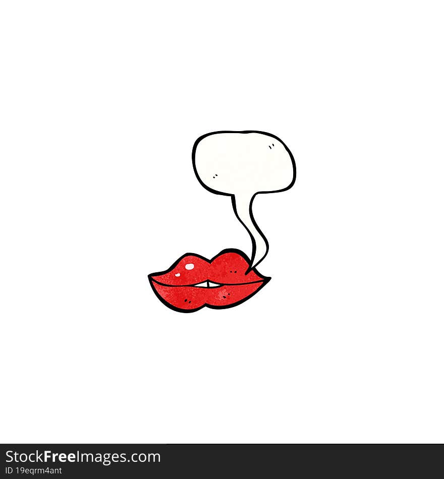 cartoon mouth with speech bubble