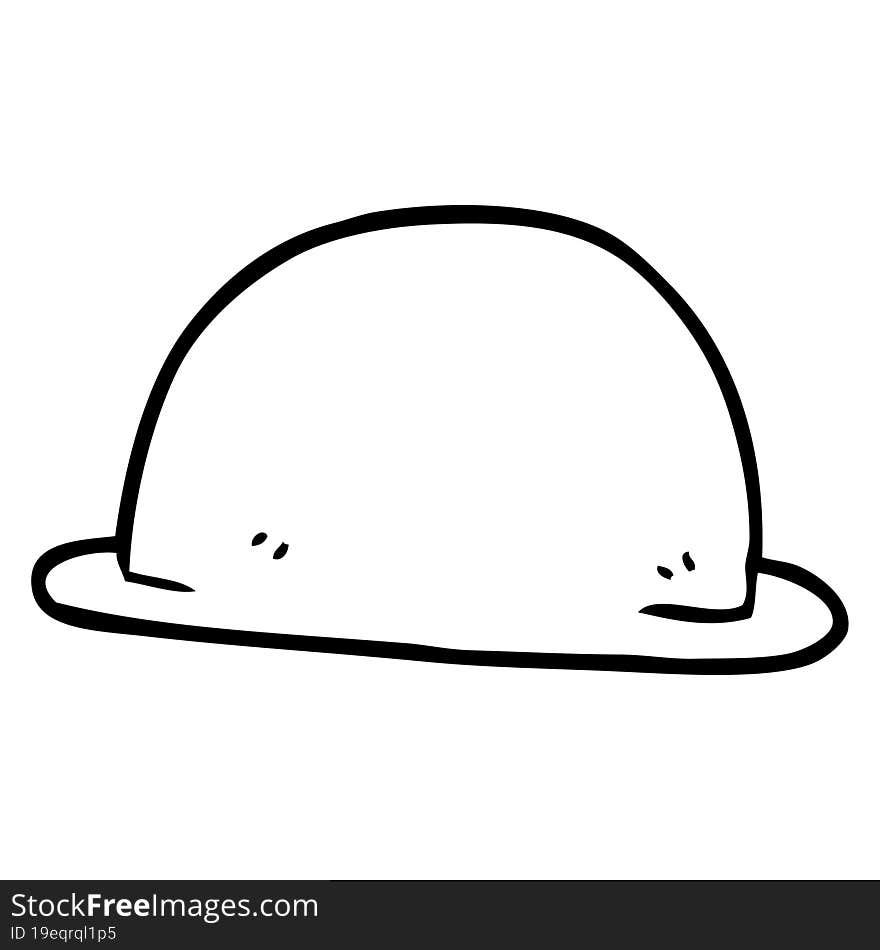 line drawing cartoon hat