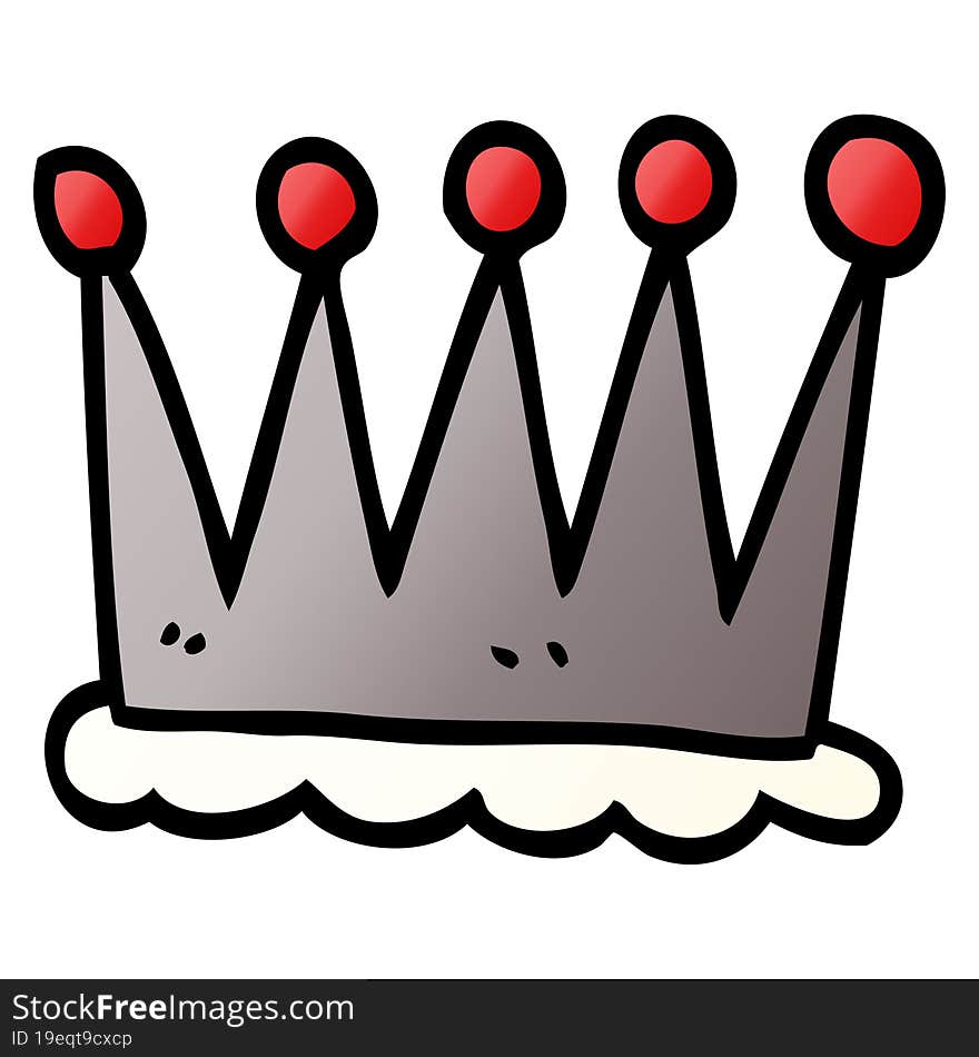 cartoon doodle crown symbol