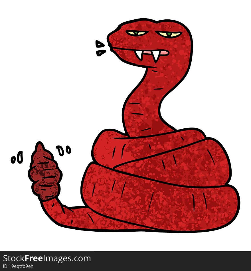 cartoon angry rattlesnake. cartoon angry rattlesnake