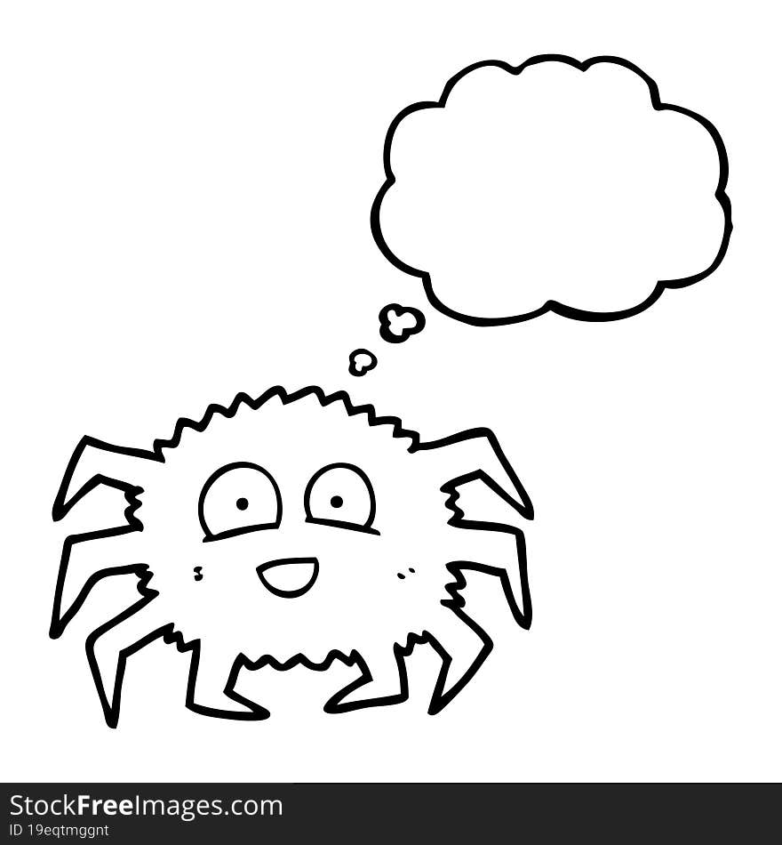 thought bubble cartoon spider