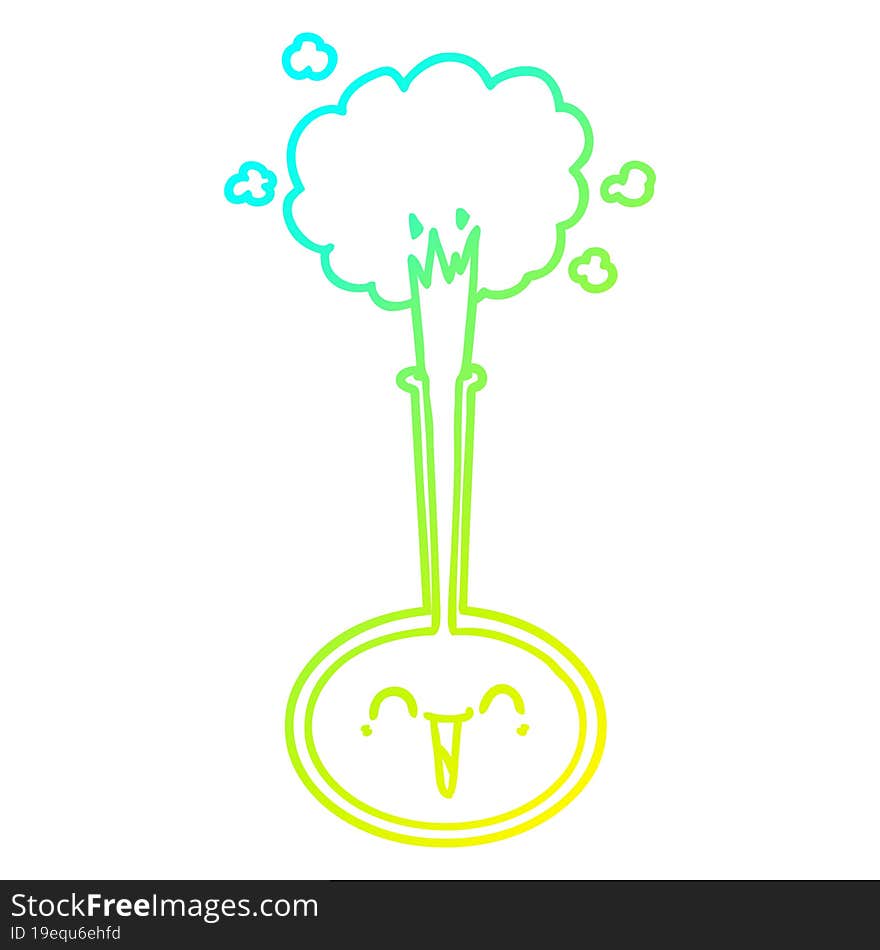 cold gradient line drawing cartoon science experiment