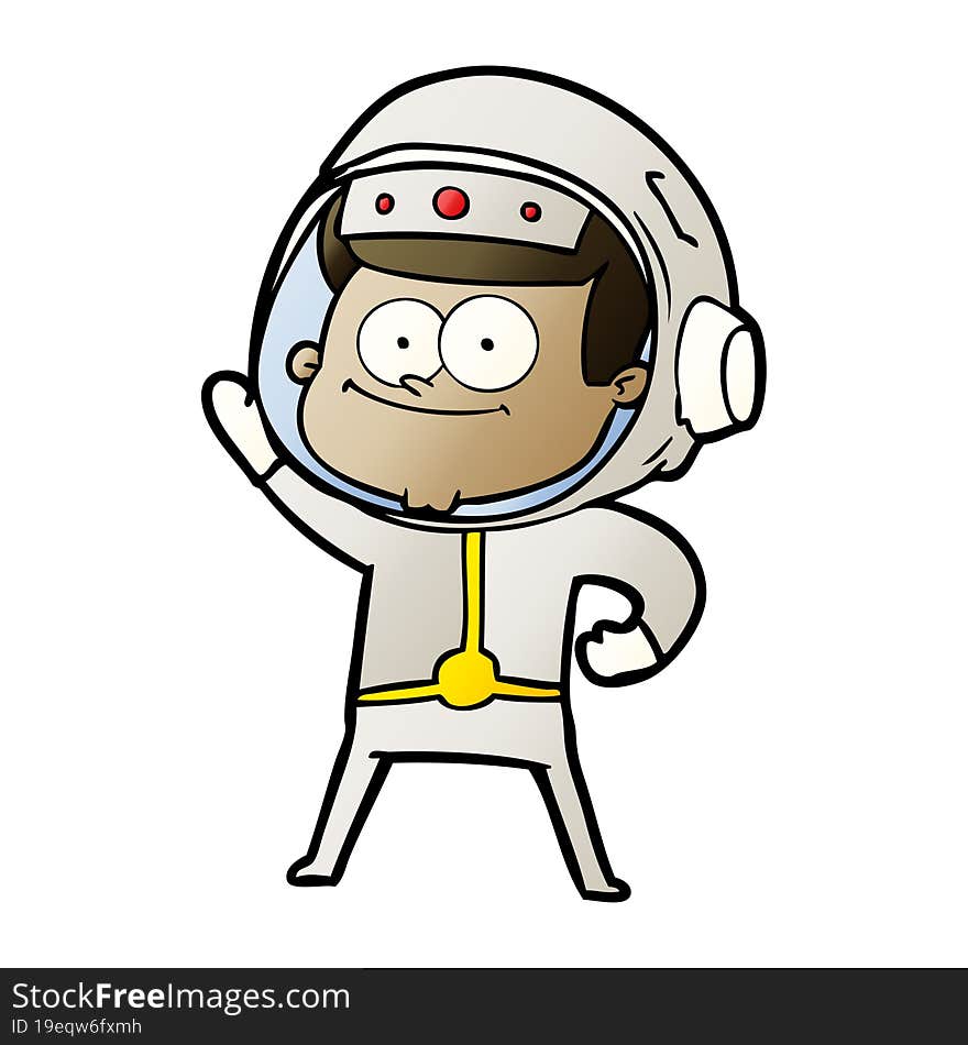 happy astronaut cartoon. happy astronaut cartoon