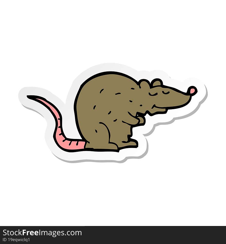 sticker of a cartoon rat