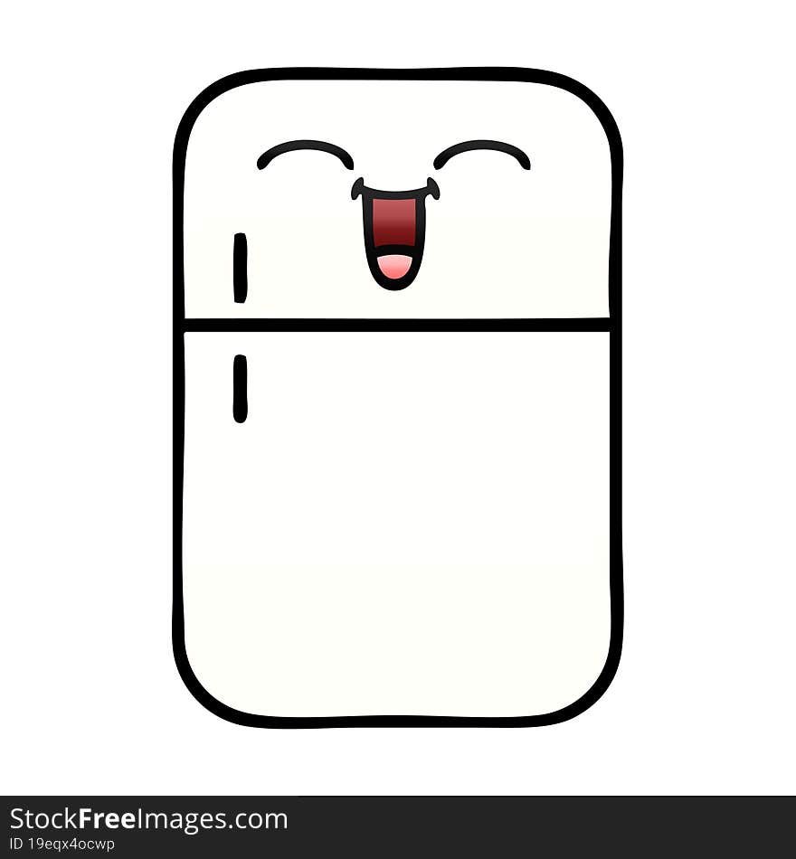 gradient shaded cartoon fridge freezer