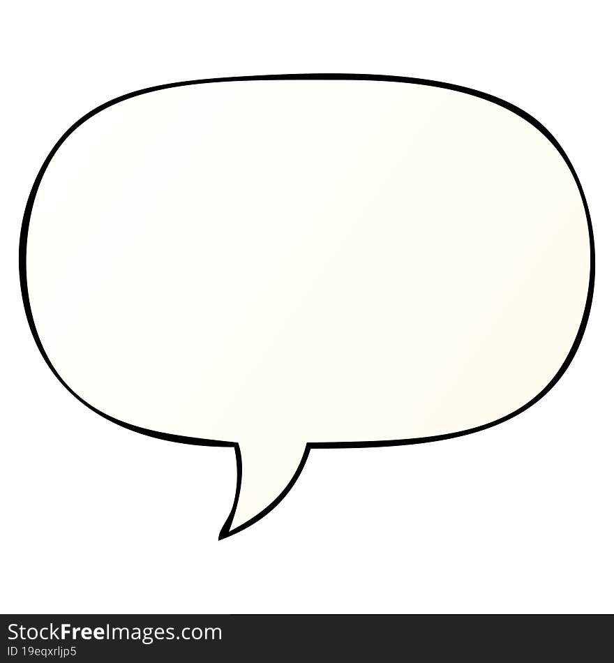 cartoon speech bubble in smooth gradient style with speech bubble in smooth gradient style