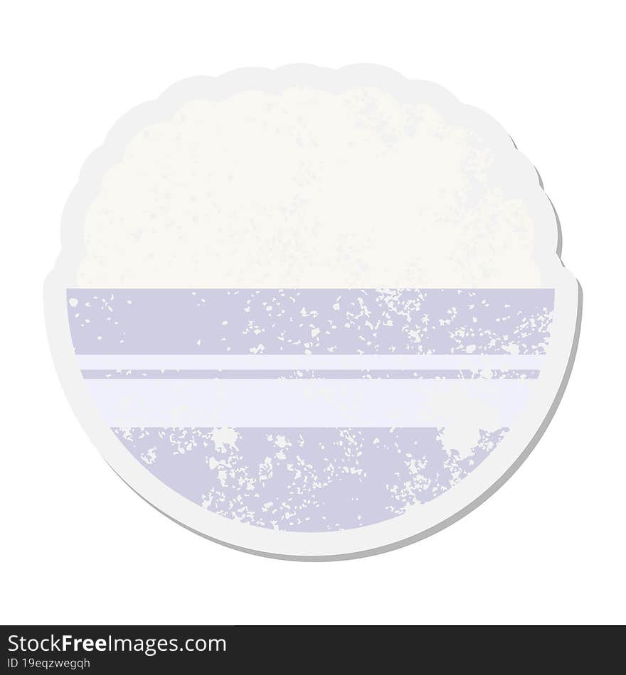 bowl of rice grunge sticker