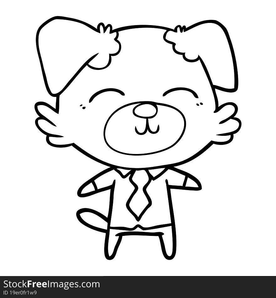 cartoon dog manager. cartoon dog manager