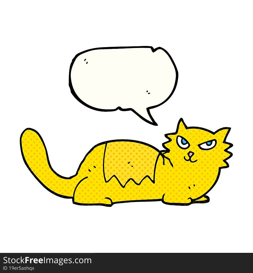 comic book speech bubble cartoon cat