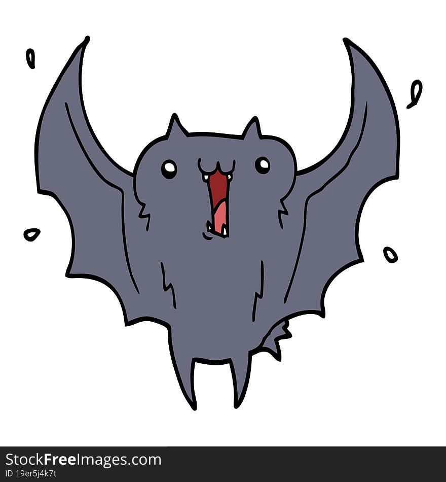 Cartoon Happy Vampire Bat