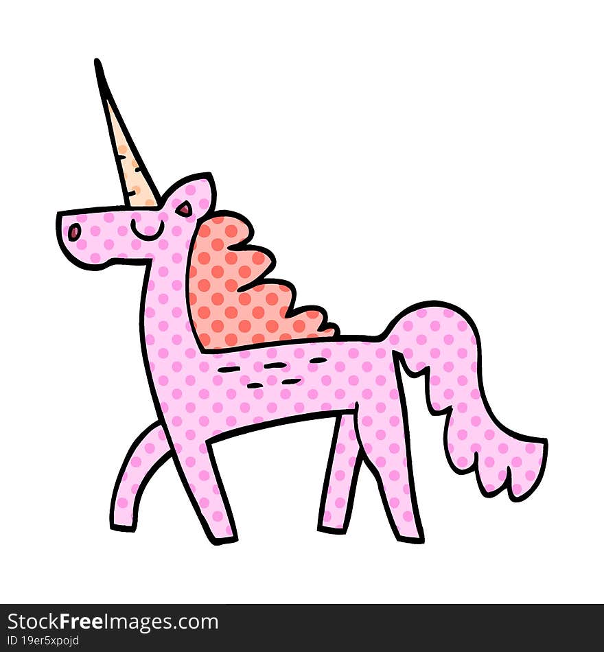 Cartoon Doodle Magical Unicorn