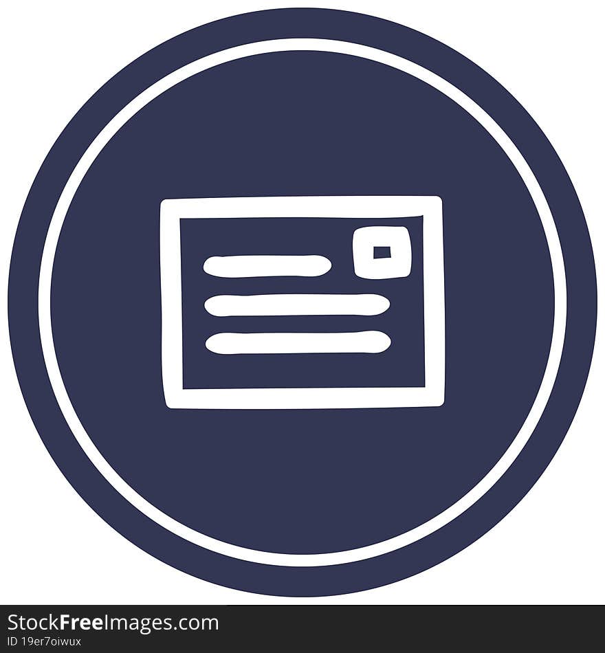 envelope letter circular icon symbol