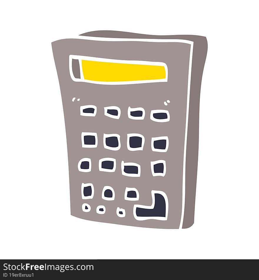 Cartoon Doodle Electronic Calculator