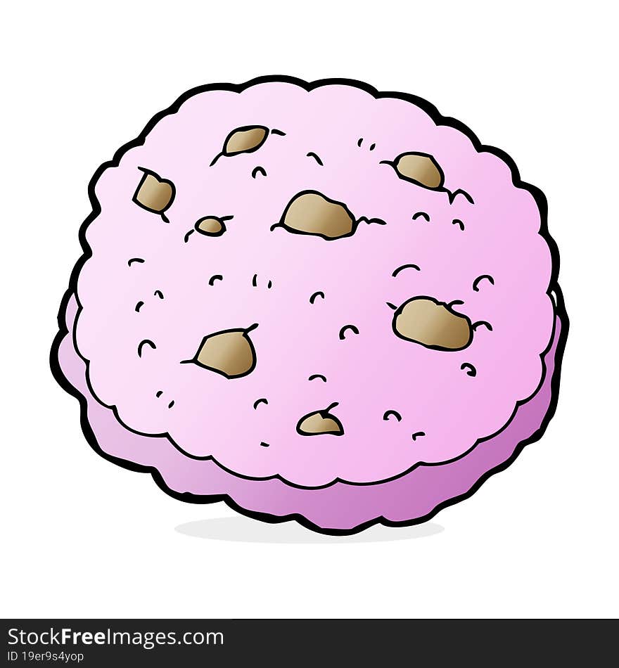 pink cookie cartoon