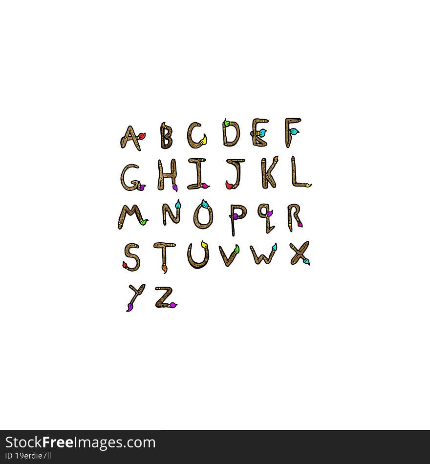 cartoon alphabet