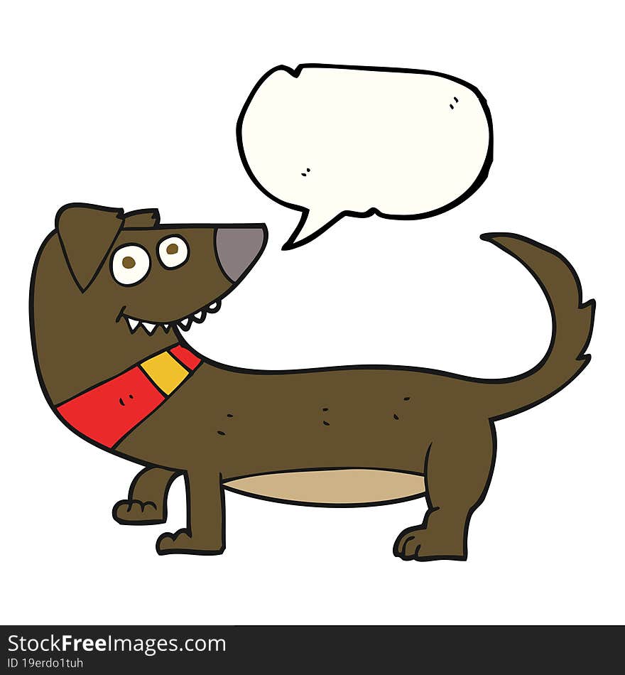 speech bubble cartoon dog