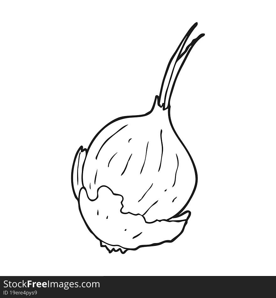 black and white cartoon garlic