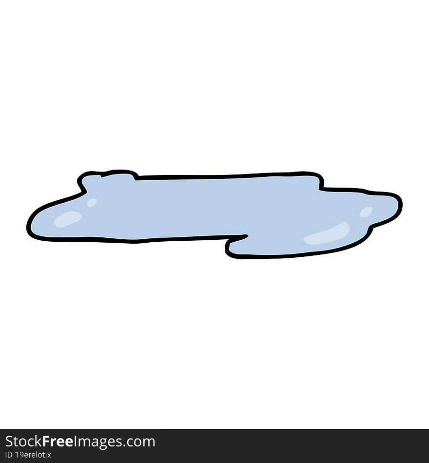 cartoon water puddle