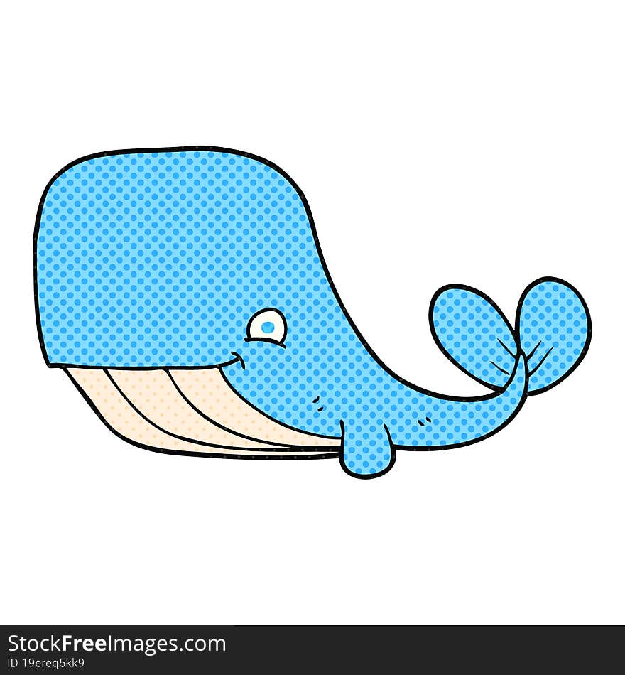 Cartoon Happy Whale