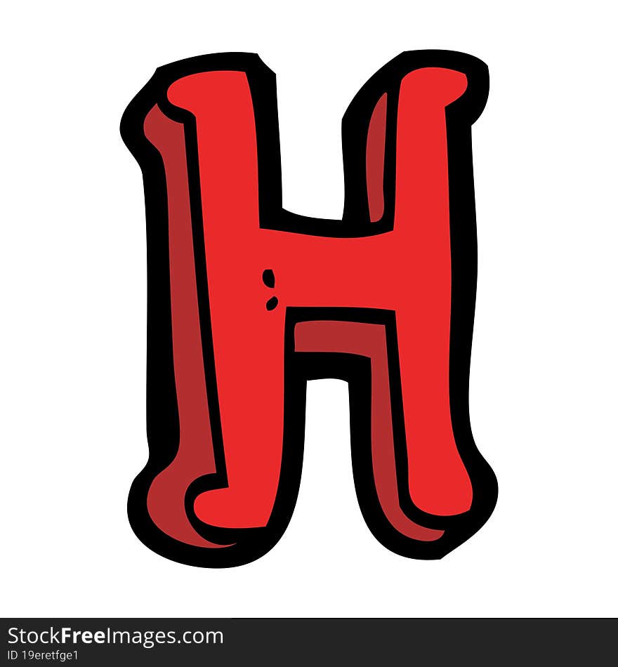 Cartoon Letter H