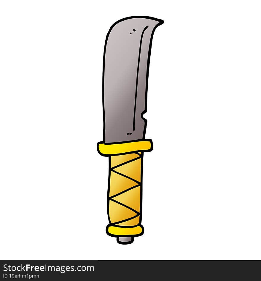 cartoon doodle viking knife