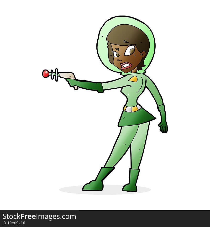 cartoon sci fi girl