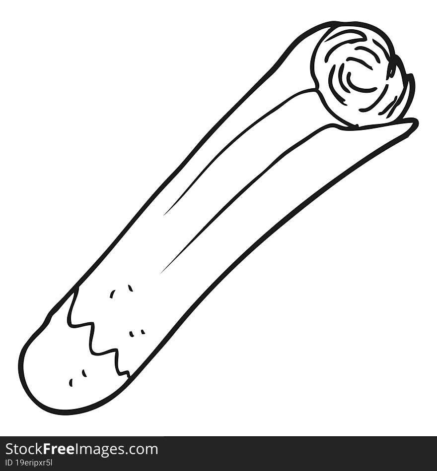 black and white cartoon leek